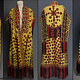 antik Orient Turkmenische Nomaden Chirpy Mantel khalat afghan uzbek kleid afghanistan hand bestickt kostüm Chapan Turkmen Tekke Chyrpy Gelb/B