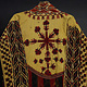 antik Orient Turkmenische Nomaden Chirpy Mantel khalat afghan uzbek kleid afghanistan hand bestickt kostüm Chapan Turkmen Tekke Chyrpy Gelb/B