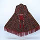 antique embroidered Woman’s Tekke Turkmen Mantle chyrpy robe Coat 19th Century black 24A