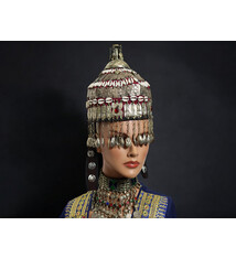 Vintage Tribal Uzbek Frauen Hochzeit kopfschmuck kopfbdekung Turkmenisch Afghanistan Turkmenistan Uzbekistan 24A