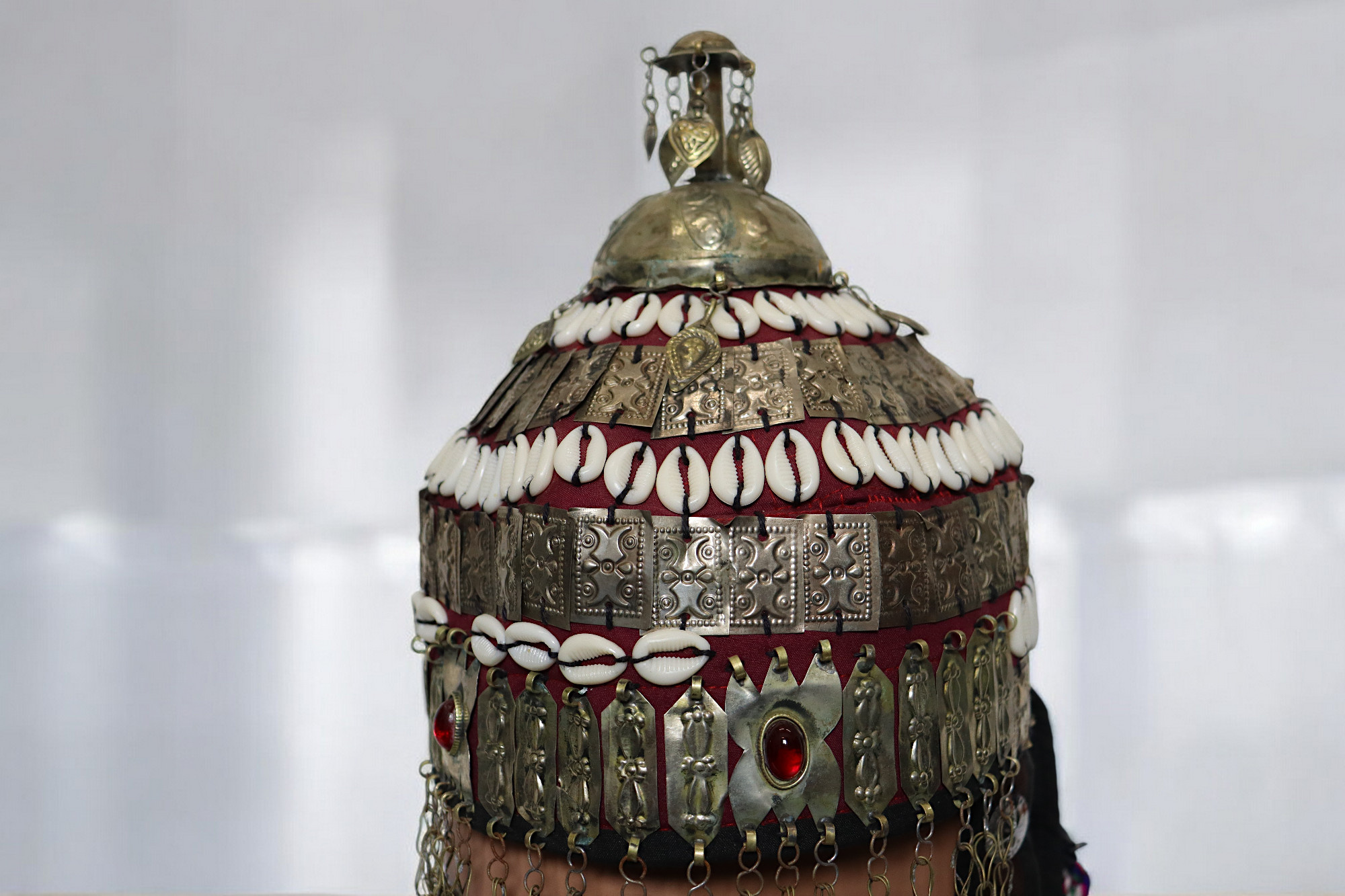 vintage Tribal Turkmen women,s wedding wedding headdress for bride Afghanistan Turkmeistan Uzbekistan hat 24A