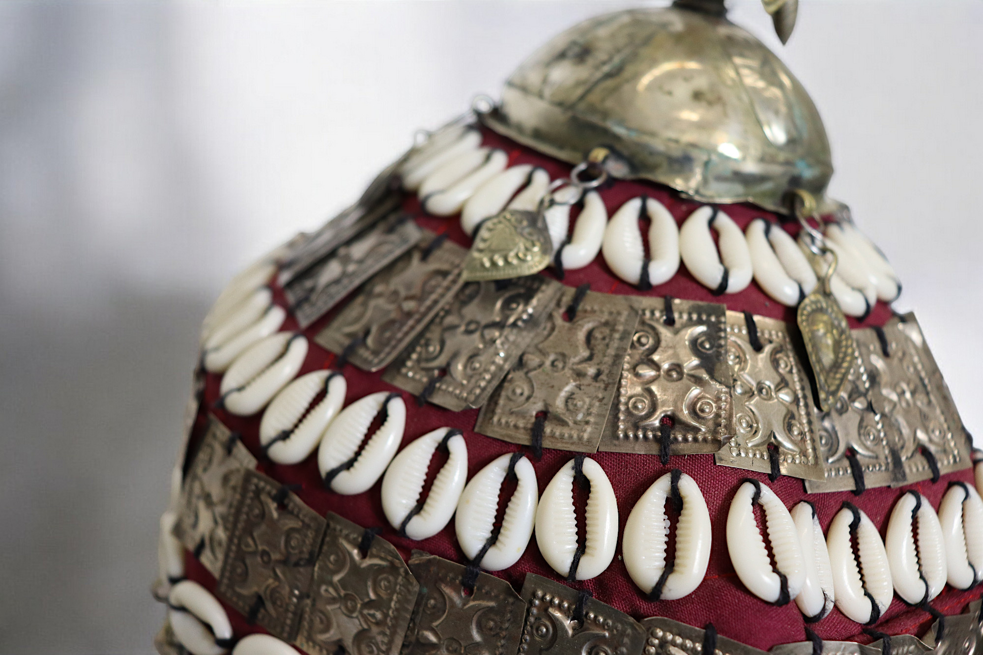 Vintage Tribal Uzbek Frauen Hochzeit kopfschmuck kopfbdekung Turkmenisch Afghanistan Turkmenistan Uzbekistan 24A