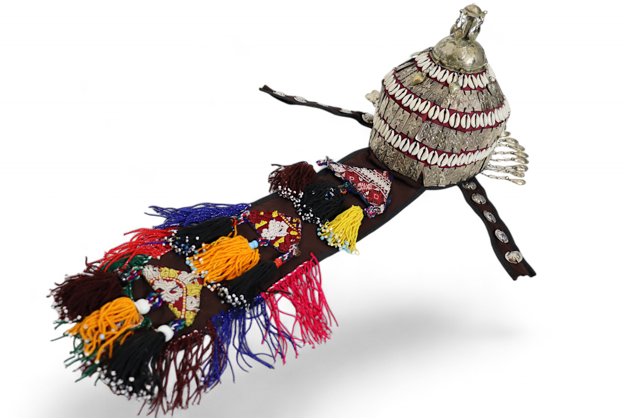 Vintage Tribal Uzbek Frauen Hochzeit kopfschmuck kopfbdekung Turkmenisch Afghanistan Turkmenistan Uzbekistan 24A