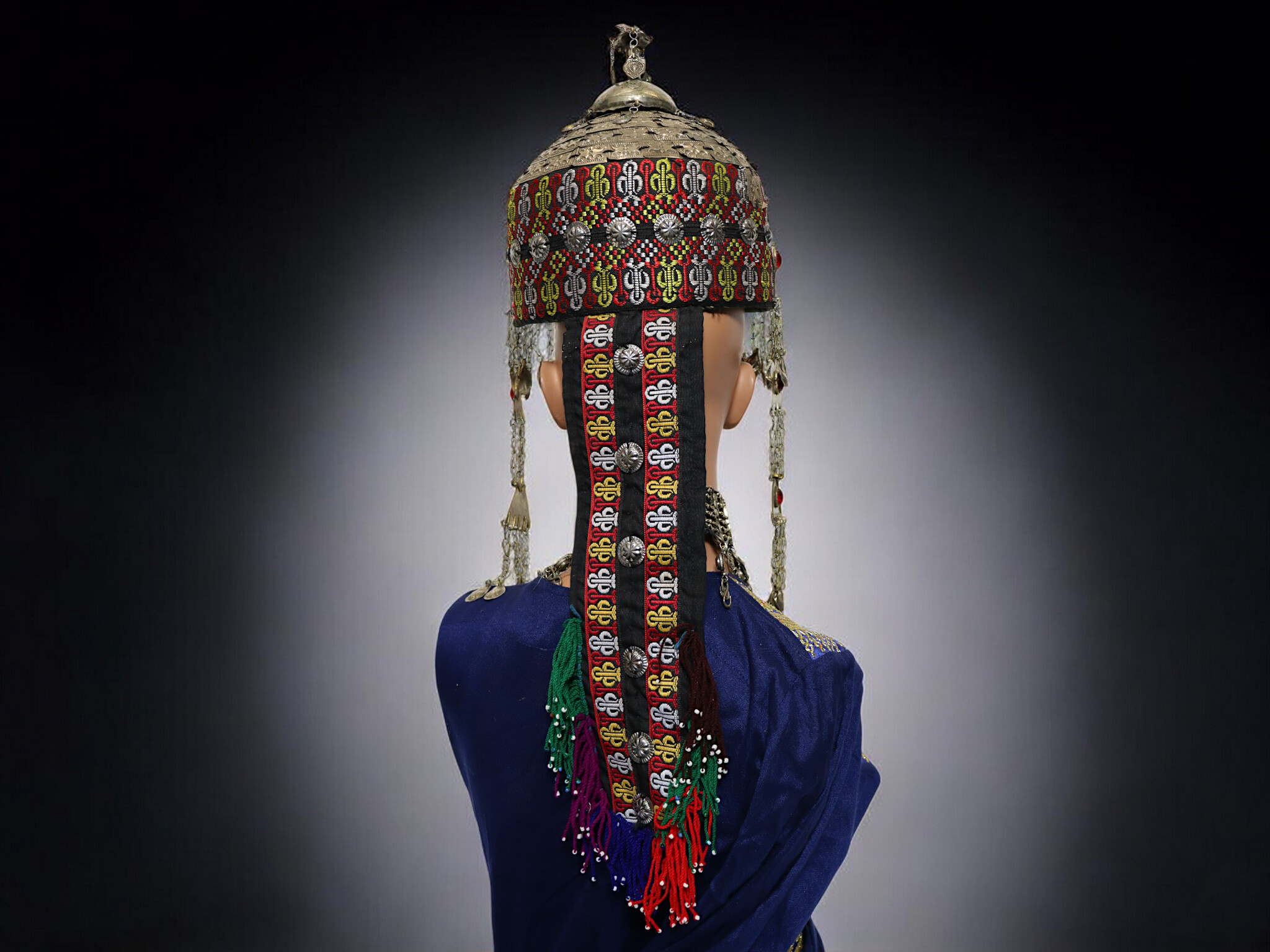 vintage Tribal Turkmen women,s wedding wedding headdress for bride Afghanistan Turkmeistan Uzbekistan hat 23A