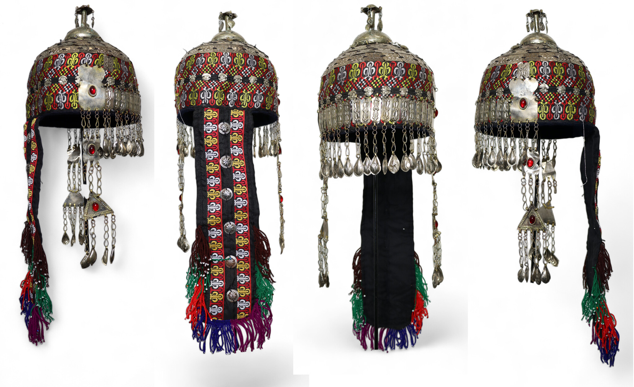 vintage Tribal Turkmen women,s wedding wedding headdress for bride Afghanistan Turkmeistan Uzbekistan hat 23A