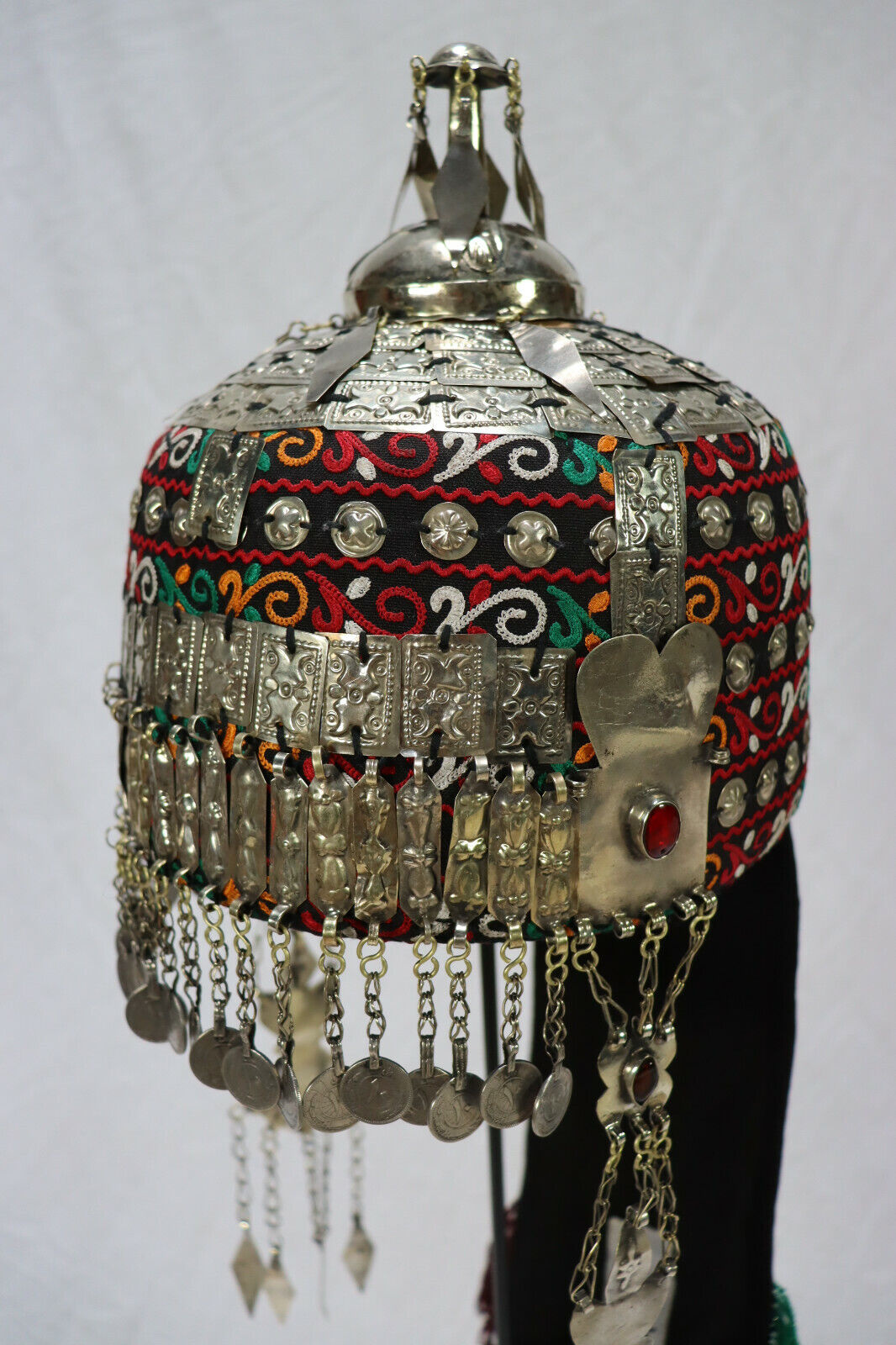 vintage Tribal Turkmen women,s wedding wedding headdress for bride Afghanistan Turkmeistan Uzbekistan hat 23A