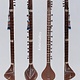 antique afghan folk music instrument Tambur Tanbur tanboor from Afghanaistan  with mother-of-pearl and bone inlaid for left-handed people تنبور No:25