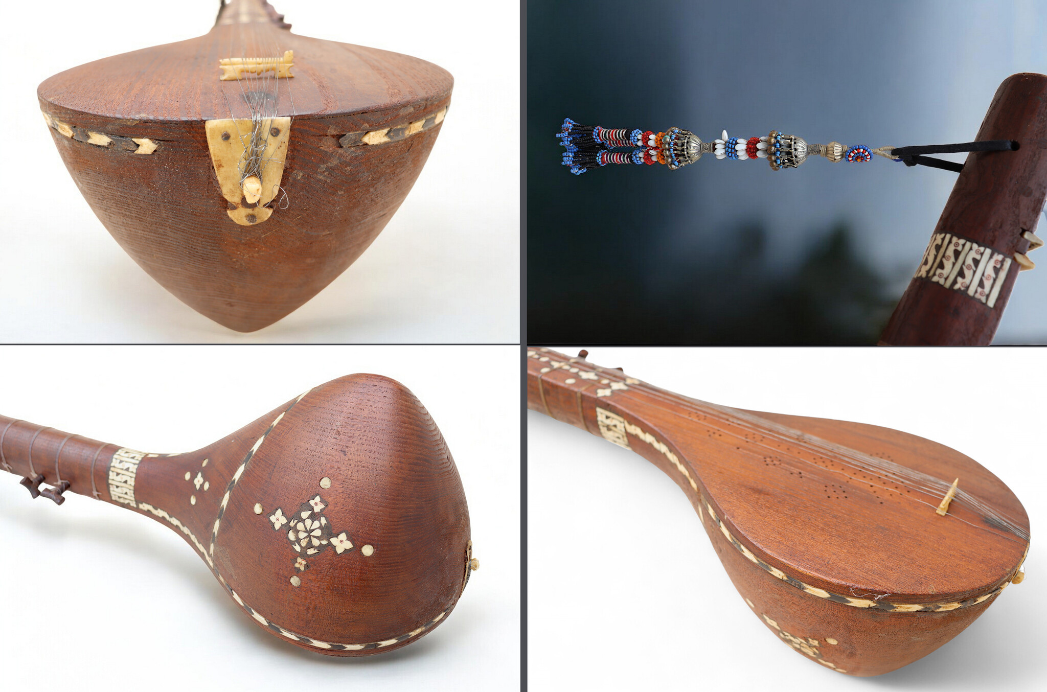 antik exotische traditionelle Volksmusikinstrument Afghanistan Tambur Tanbur tanboor Afghan Langhalslaute für linkshänder   تنبور Nr-25