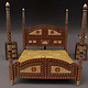 Vintage orient solid wood bed canopy bed double bed from Pakistan MGL