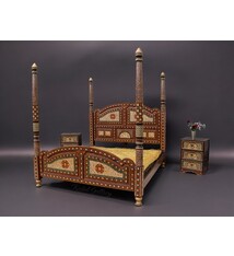 Massivholz handbemalte Himmelbett doppelbett MGL