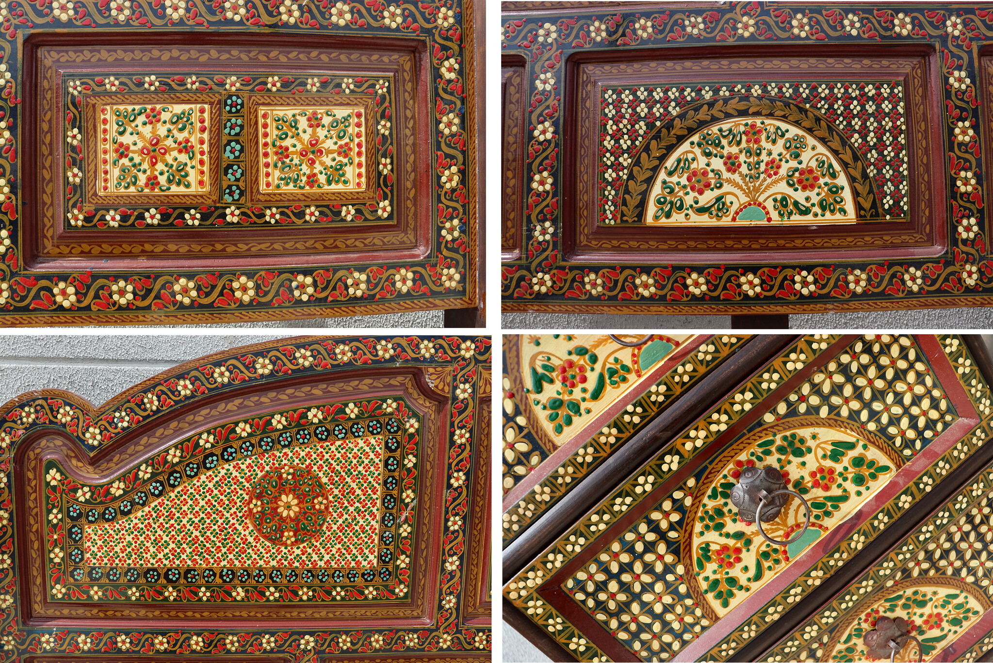 Massivholz handbemalte Himmelbett doppelbett MGL - Copy