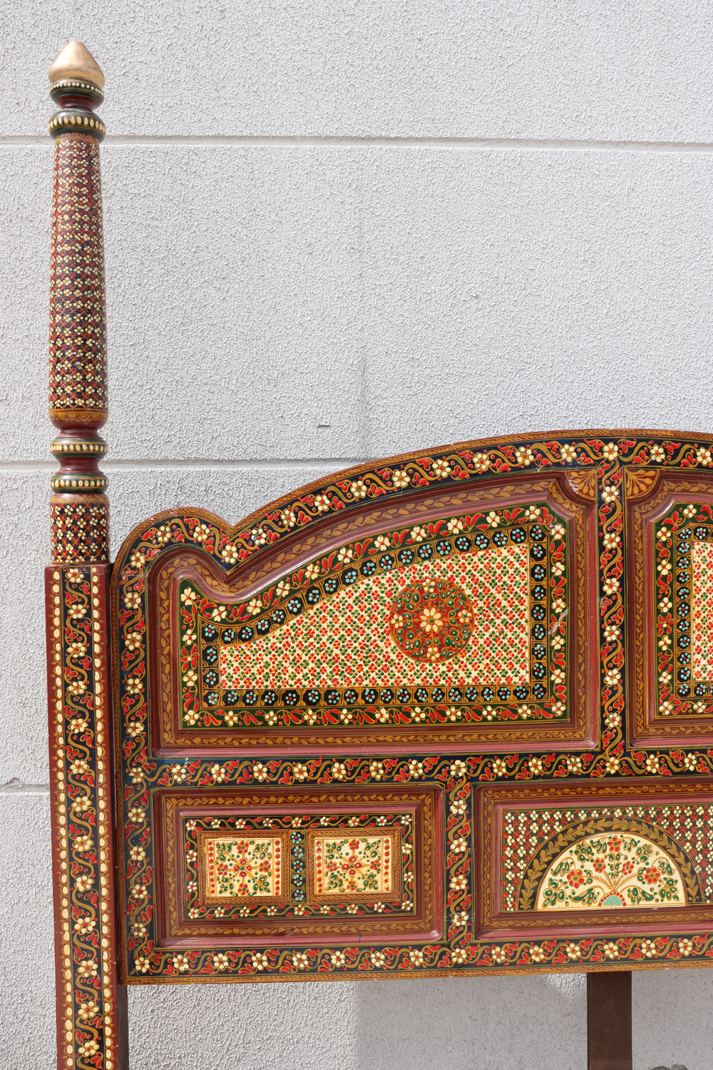 Vintage orient solid wood bed canopy bed double bed from Pakistan MGL - Copy