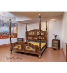 Massivholz handbemalte Himmelbett doppelbett MGL - Copy