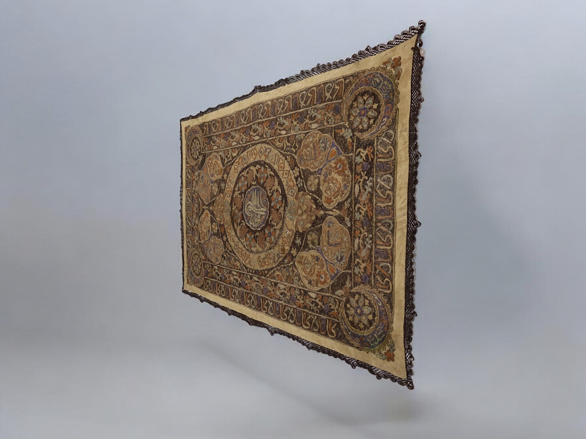 185x127 cm osmanische türkische Textil Panel wandbehang 24/A