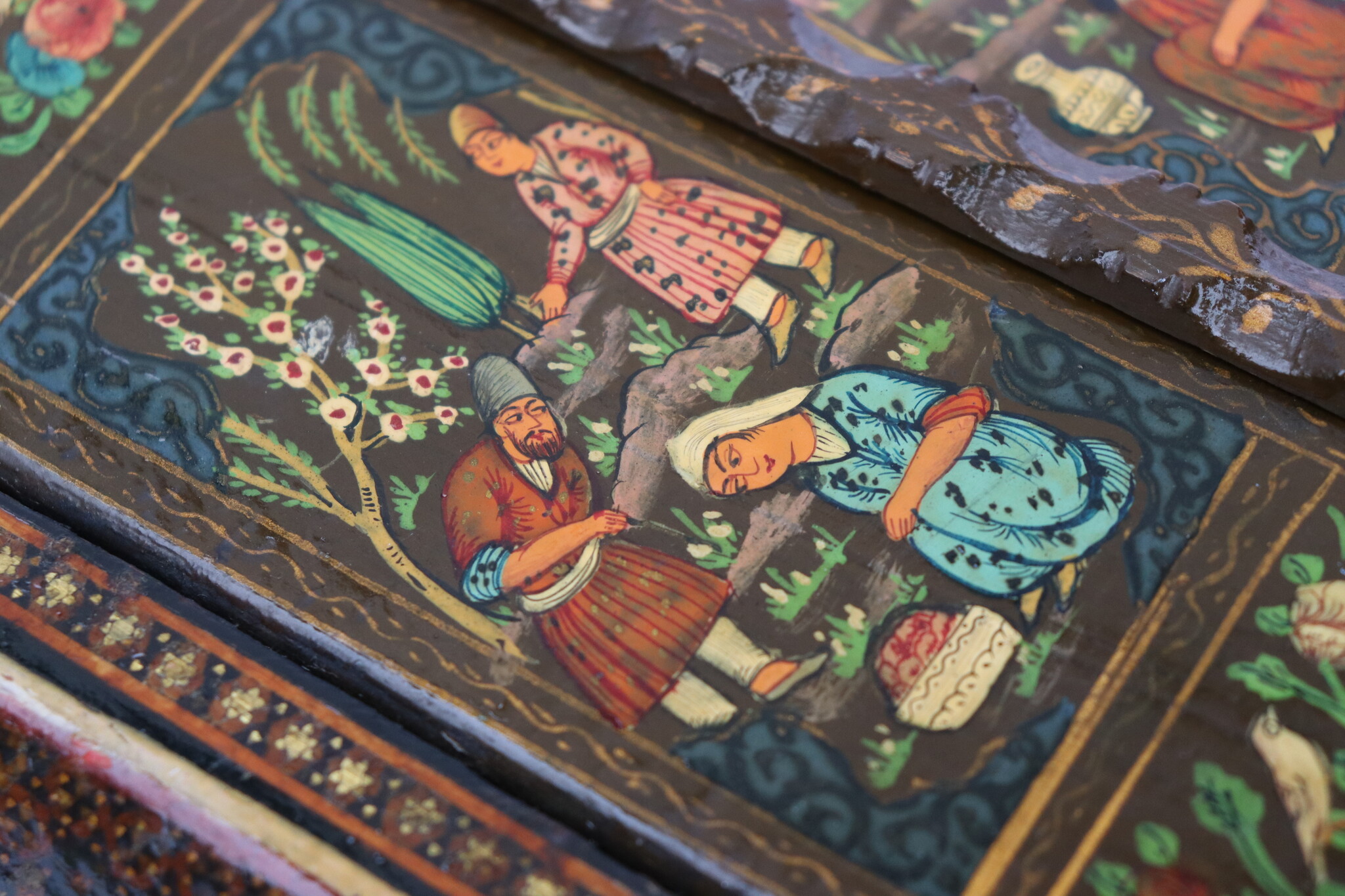 Antik islamische Khatamkari Spiegel 21/1