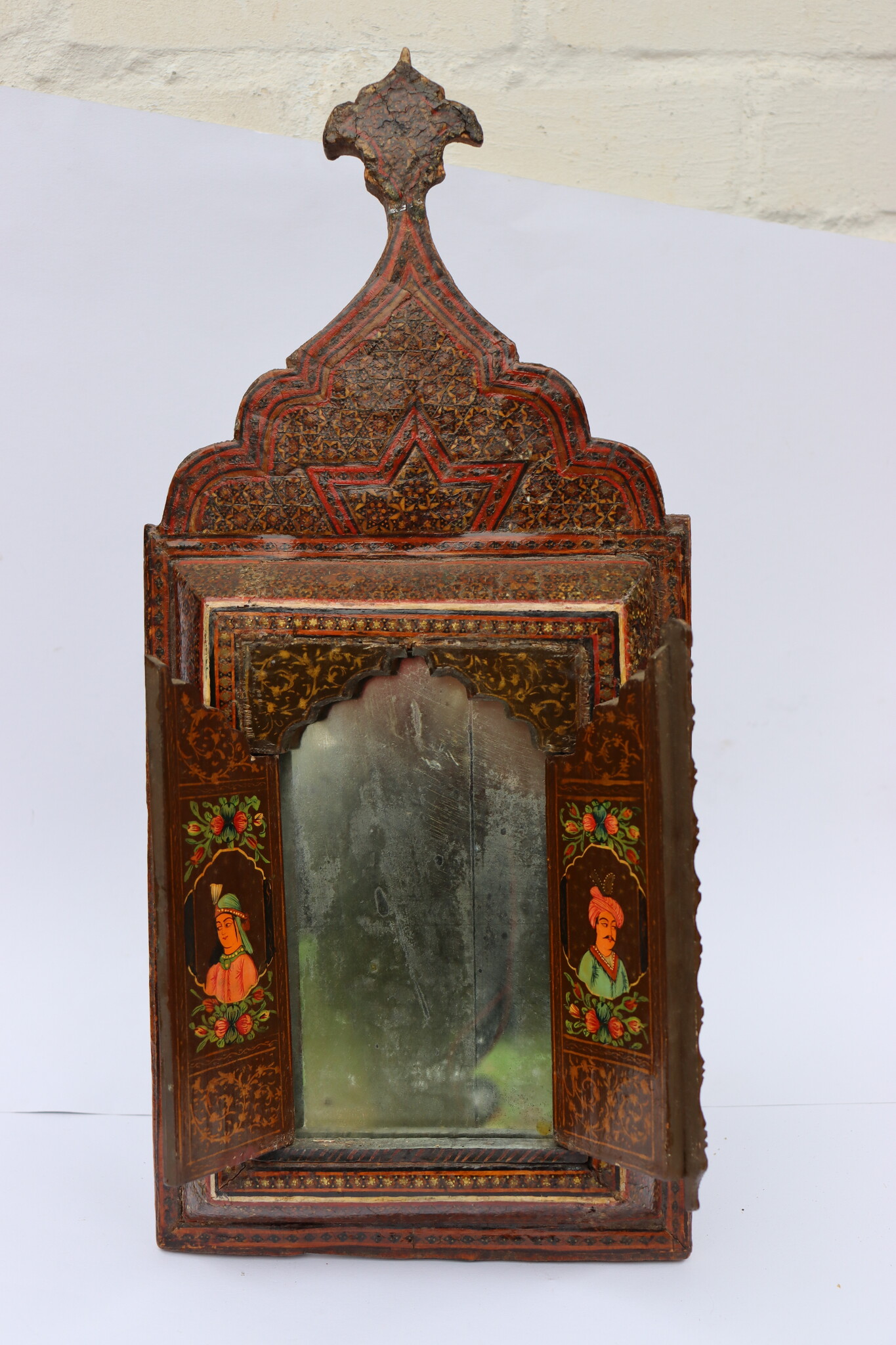 oriental hand made and  Hand Painted Islamic Khatamkari wall mirror mirror hand-painted withe miniature painting 24/A