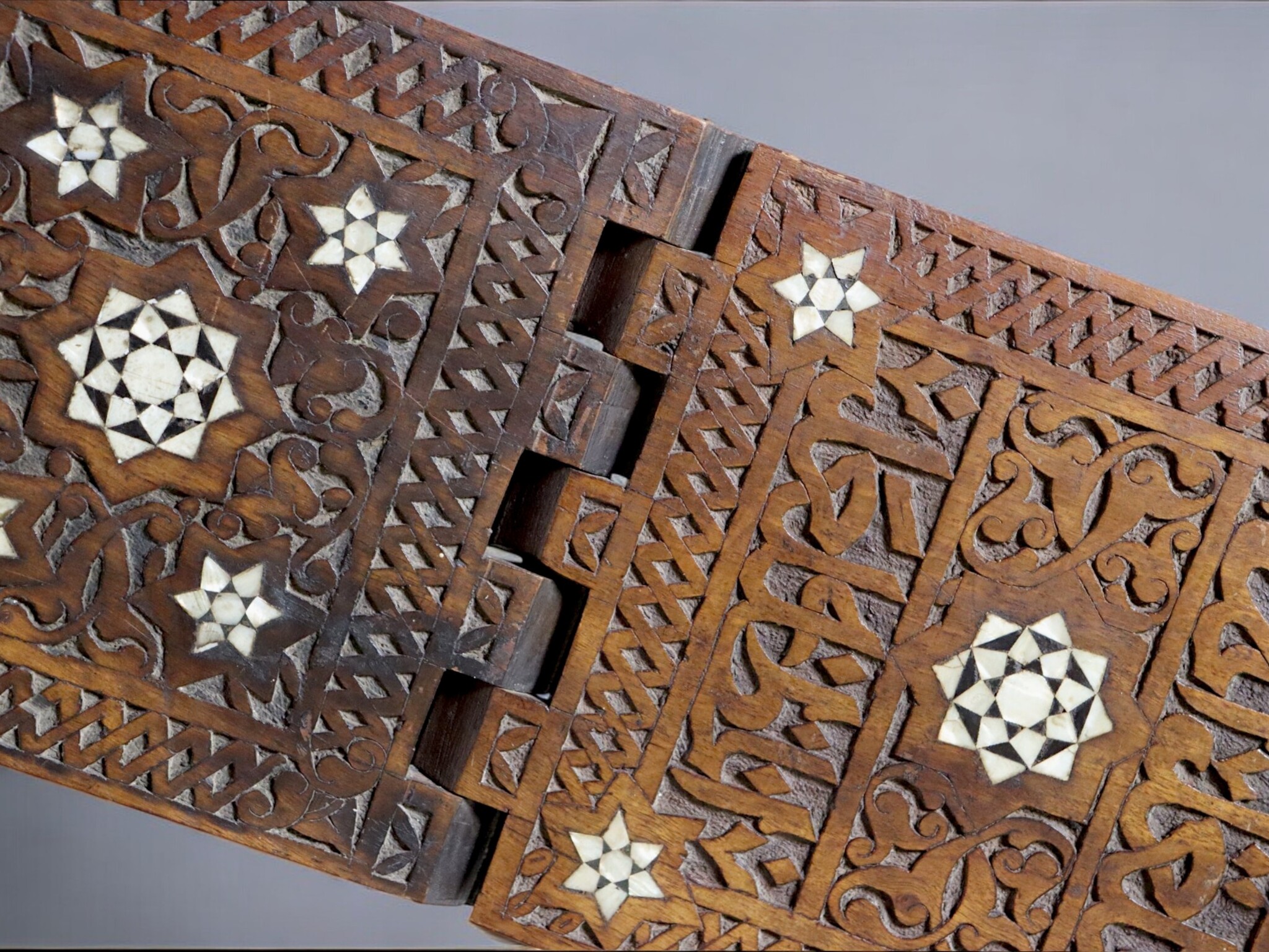 Antique hand-carved Ottoman Islamic Qur'an stand wood Inlaid Qur'an Koran Stand No:A