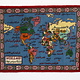 115 x 90 cm meisterwerk handgeküpfte orientteppich wandteppich weltatlas weltkarte teppich landkarte aus Afghanistan