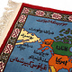 45.2 x 35.4 inch Rare Masterpiece oriental hand knotted Wool wall Rug world Atlas carpet map Worldmap Calligraphy from Afghanistan