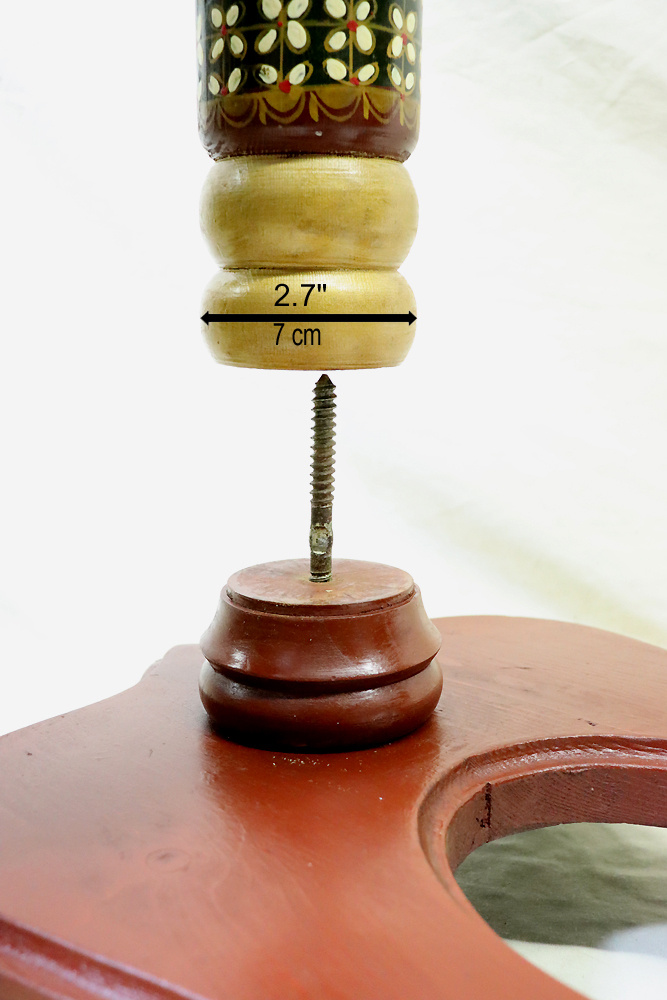 antik-look orient Massiv holz shirodhara ayurveda Stirnguss Kopfguss ständer mit orientalisches handbemalt Mogul Relief Miniaturmalerei 23MGL