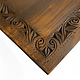 100x100 cm antique-look orient solid wood hand-carved table living room table coffee table Nuristan Afghanistan 24