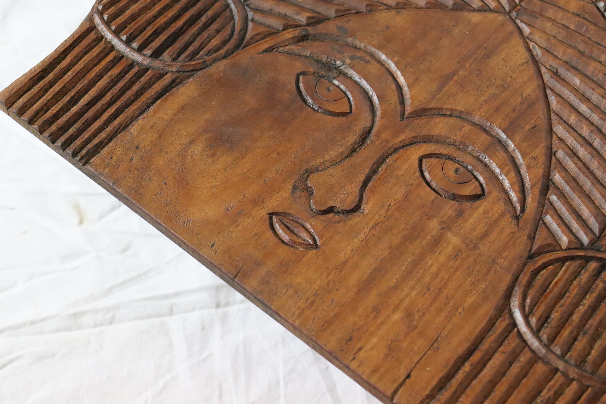 Vintag Handgeschnitzte wandrelief Wandbild WandKunst Skulptur aus Nuristan Afghanistan No:C