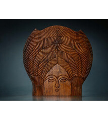 Vintag Handgeschnitzte wandrelief Wandbild WandKunst Skulptur aus Nuristan Afghanistan No:A