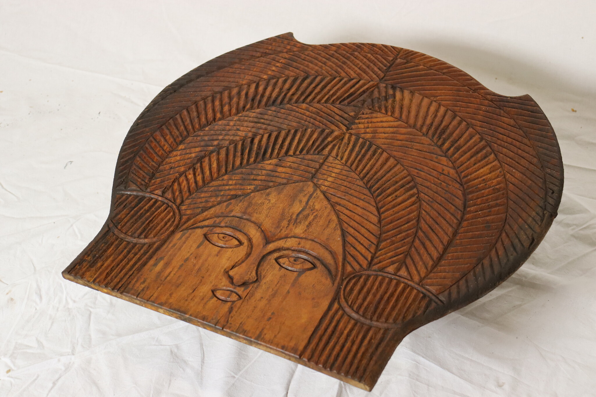 Vintag Handgeschnitzte wandrelief Wandbild WandKunst Skulptur aus Nuristan Afghanistan No:A