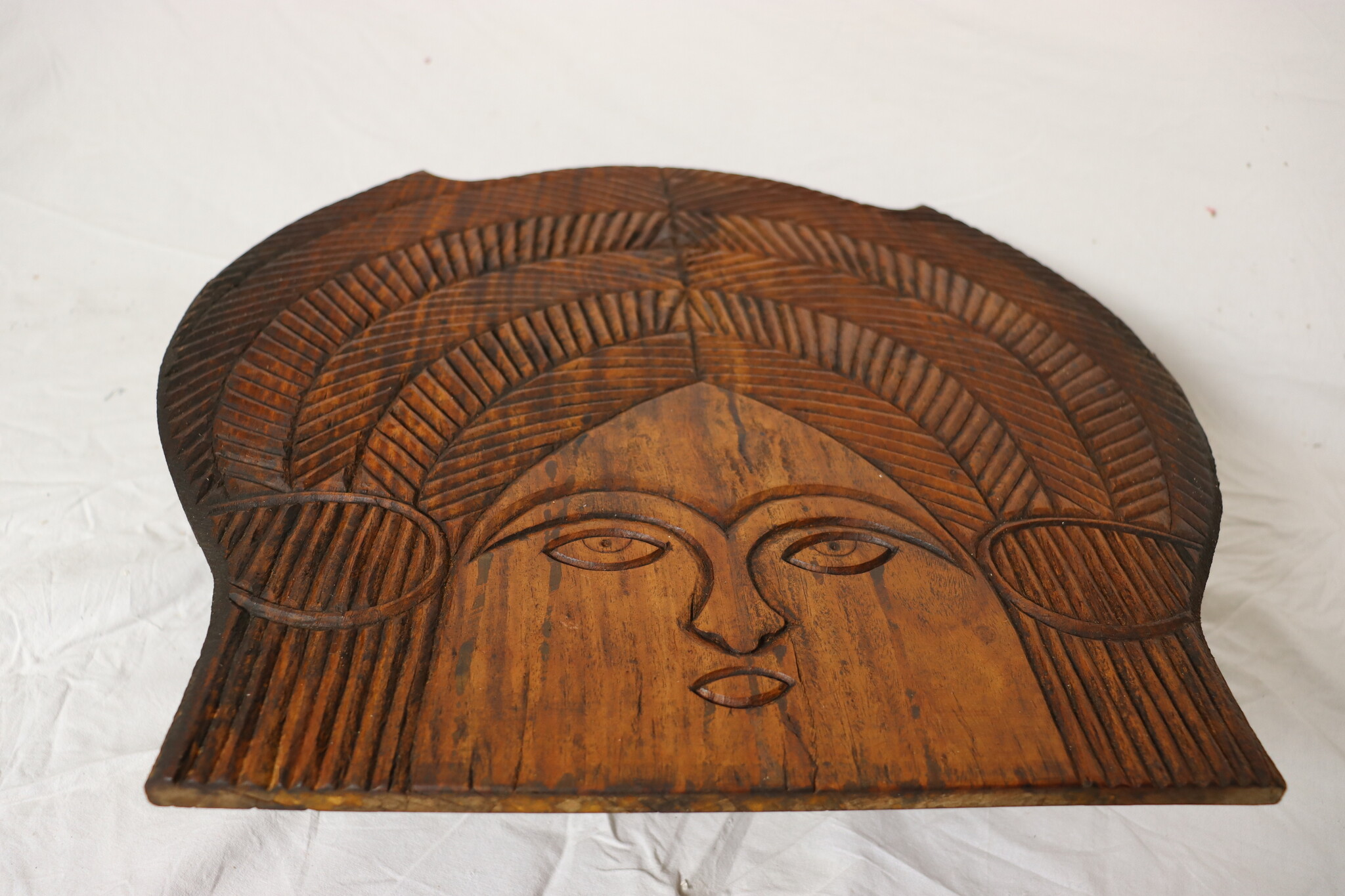 Vintag Handgeschnitzte wandrelief Wandbild WandKunst Skulptur aus Nuristan Afghanistan No:A