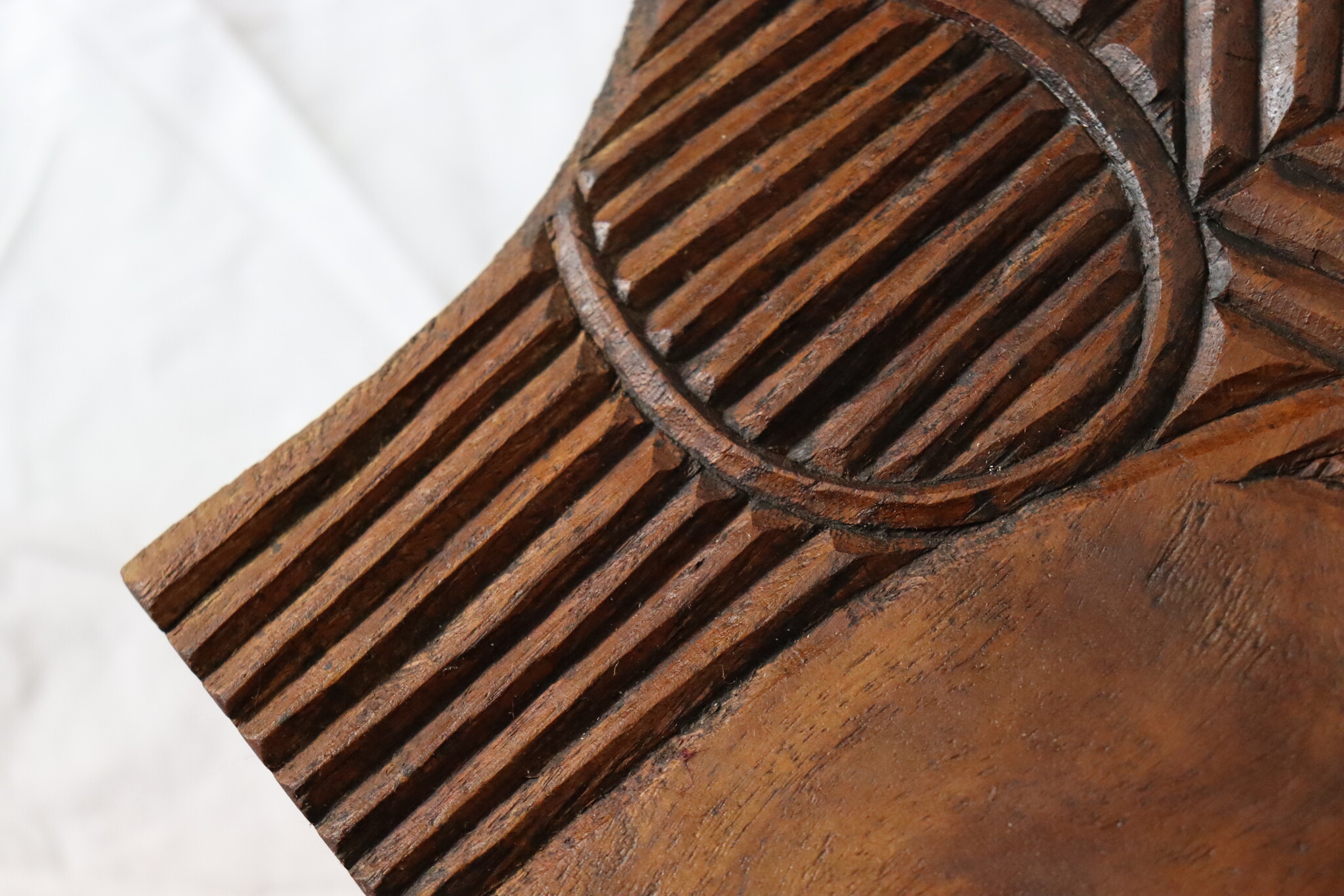 vintage orient solid wood handmade hand carved wall relief wall decoration from Nuristan Afghanistan  No:A