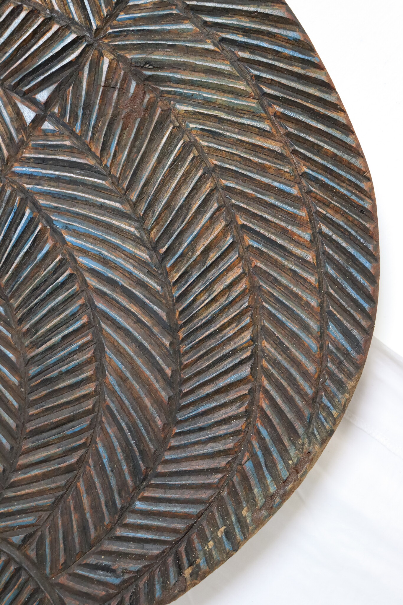 vintage orient solid wood handmade hand carved wall relief wall decoration from Nuristan Afghanistan  No:B