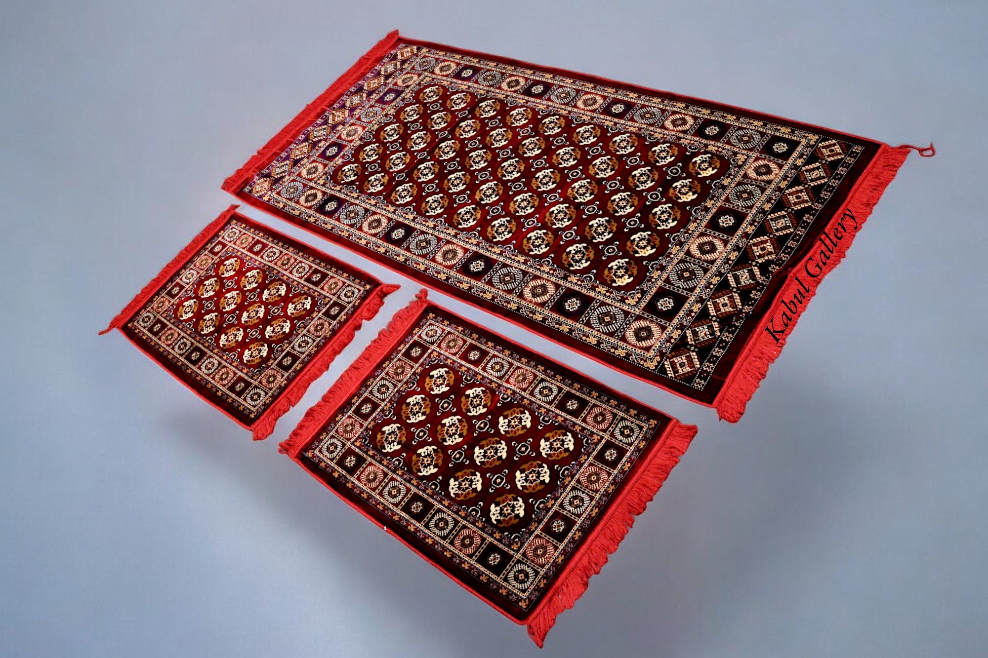 Set of 3 Pcs  1x Mattress  + 2x cushions orient Afghan nomad pillow rug seat floor cushion 1001-night Seating  majlis Toshak توشک  (Bukhara)