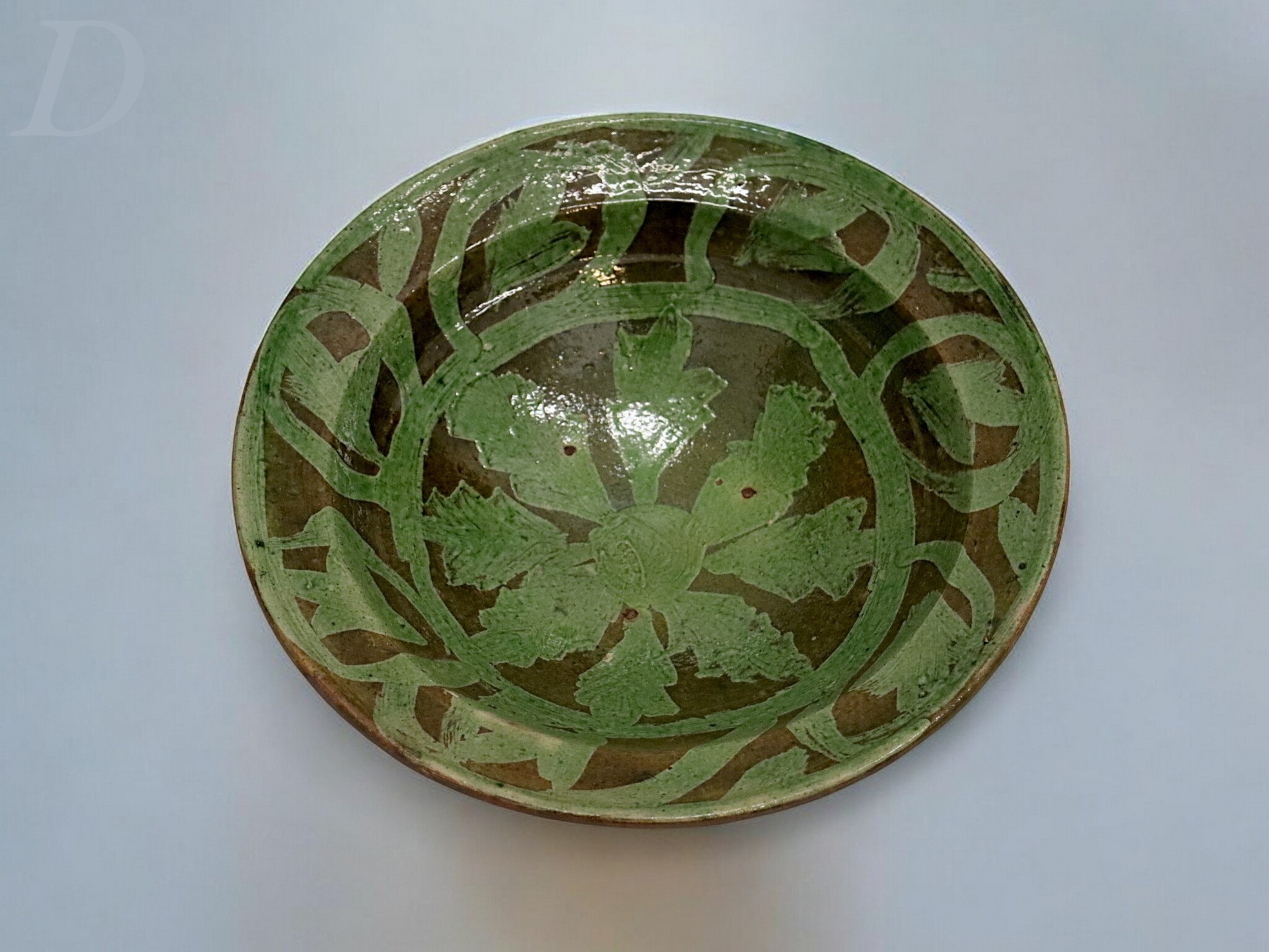 handmade Clay Bowls pottery bowl plate Dish from Swat valley Pakistan  south Afghanistan Green No:24