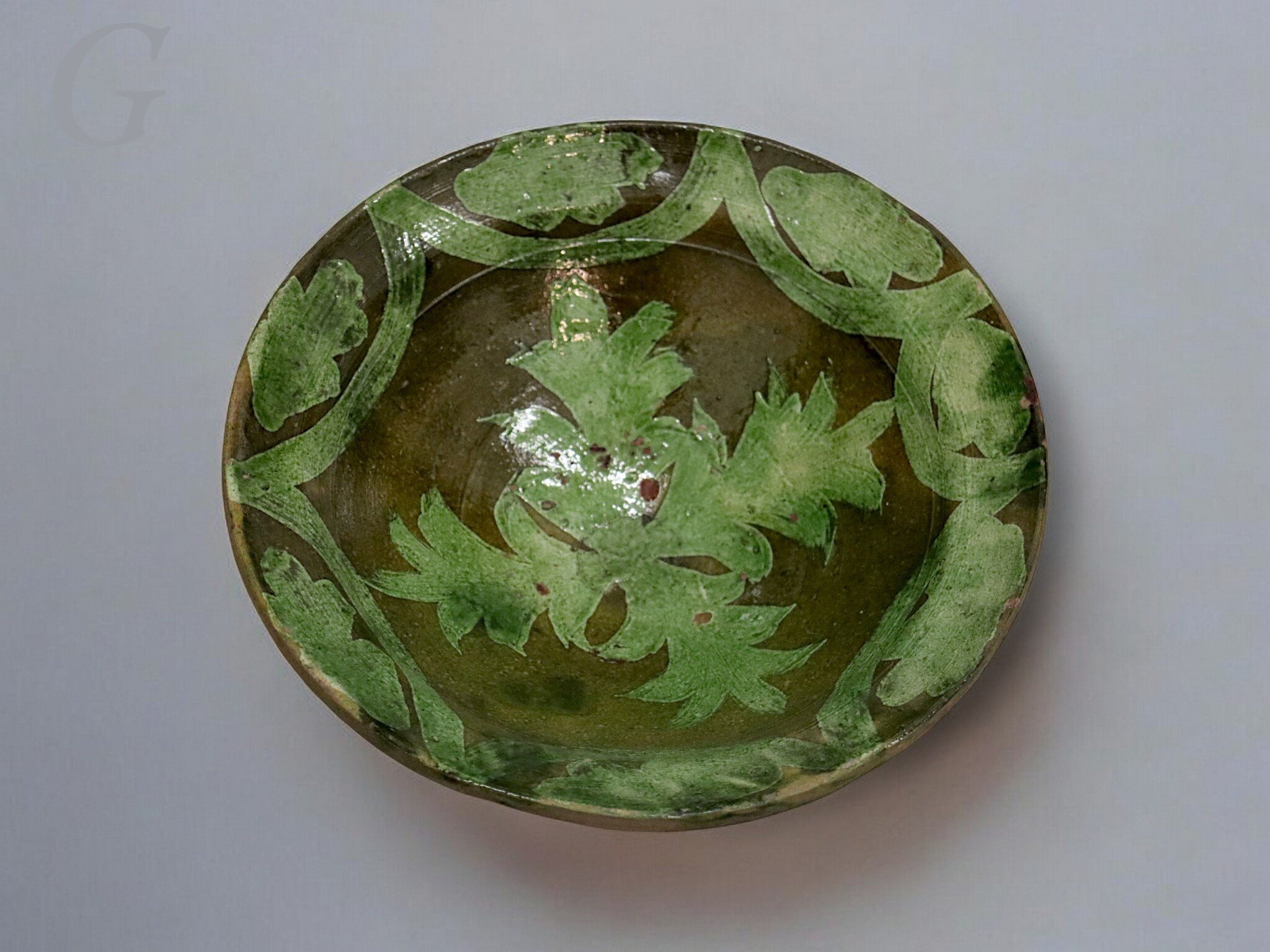 handmade Clay Bowls pottery bowl plate Dish from Swat valley Pakistan  south Afghanistan Green No:24