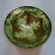 1 Stück  handgefertigt Keramik Teller aus  Swat-Tal Pakistan und Südafghanistan Grün Nr. 24