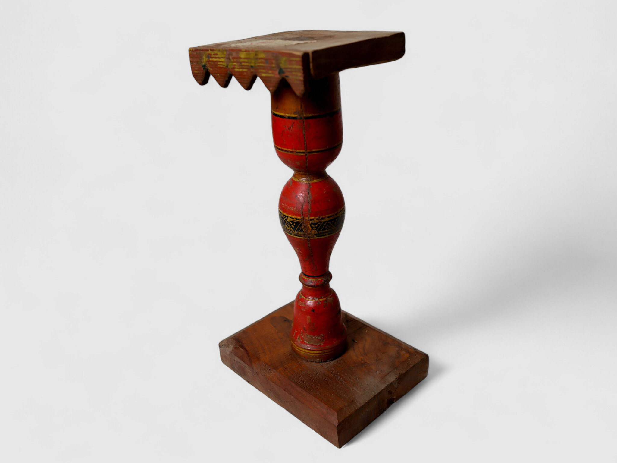 Antique Lacquerware Massiv Holz lampenständer  Nr: H