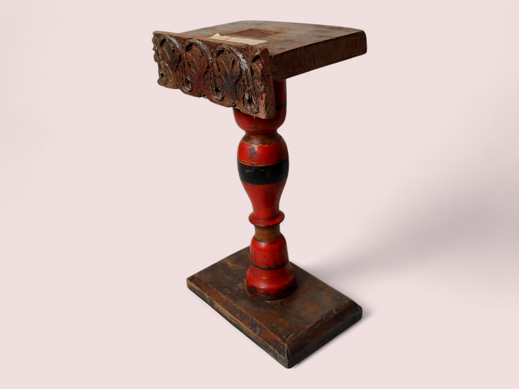 Antique Lacquerware Massiv Holz lampenständer  Nr: F