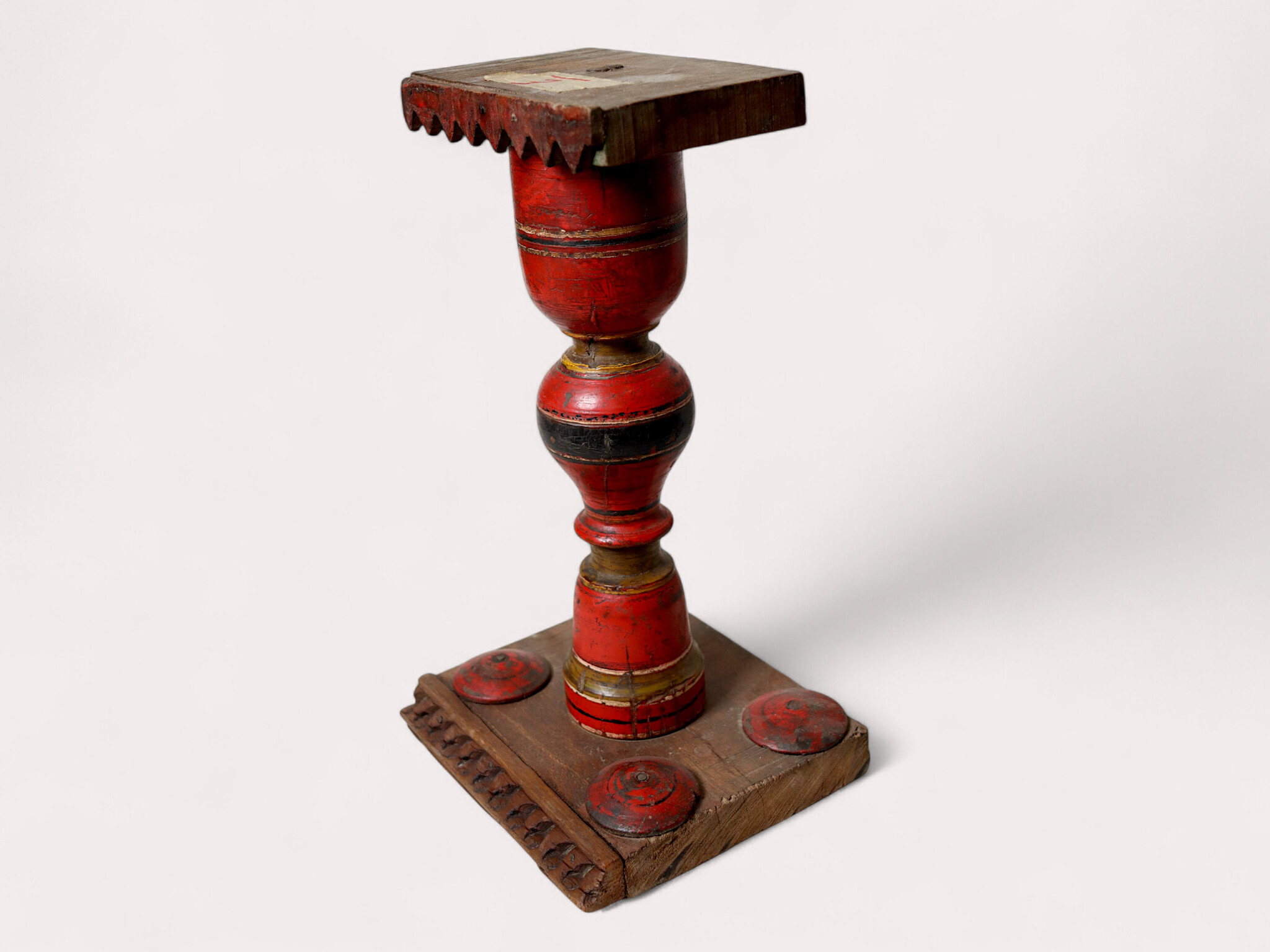 Antique Lacquerware Massiv Holz lampenständer  Nr: E