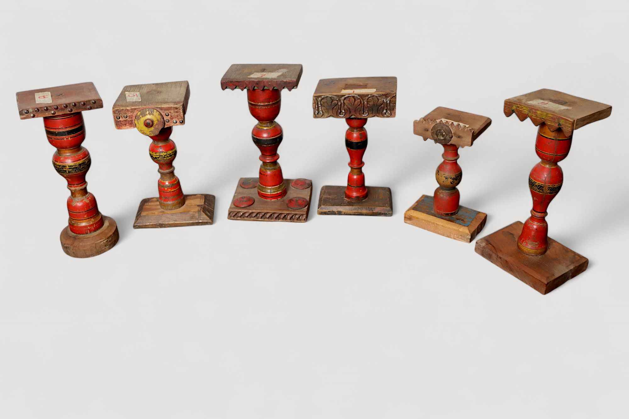 Antique Lacquerware Massiv Holz lampenständer  Nr: C