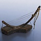 antique orient exotic musical instrument  afghanistan Nuristan kohistan harp waj wuj musik. 25A
