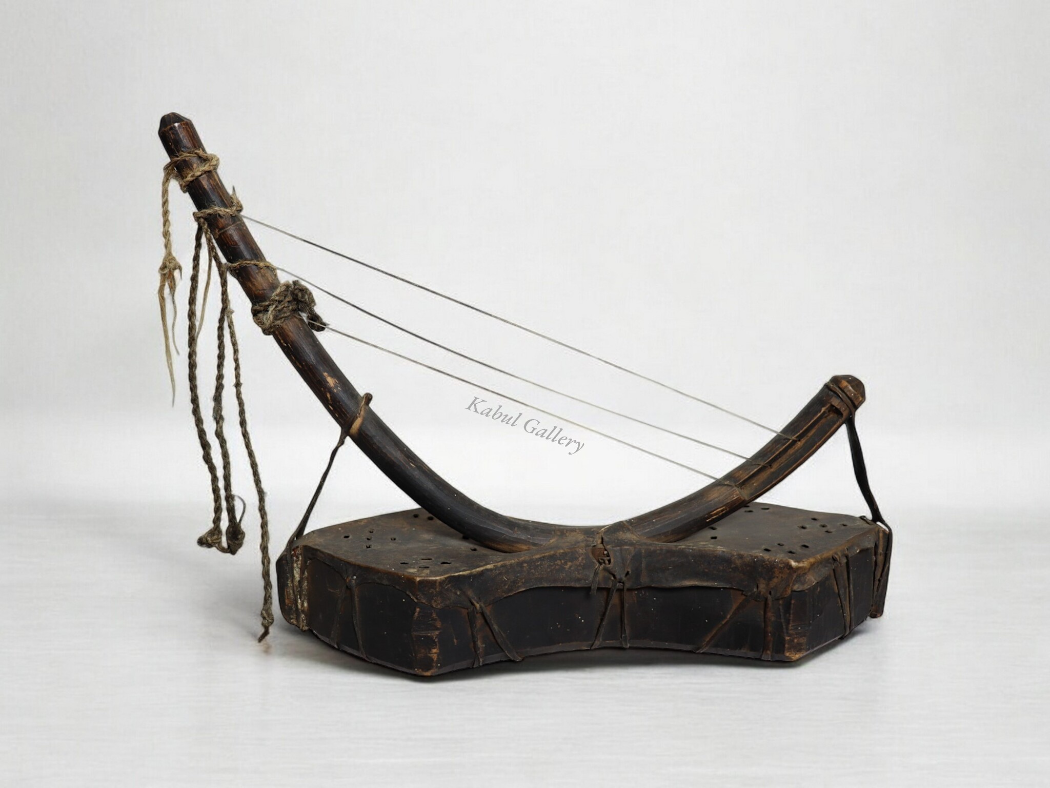 antik orient exotische Musikinstrument afghanistan Nuristan kohistan harp waj wuj musik Nr:25A