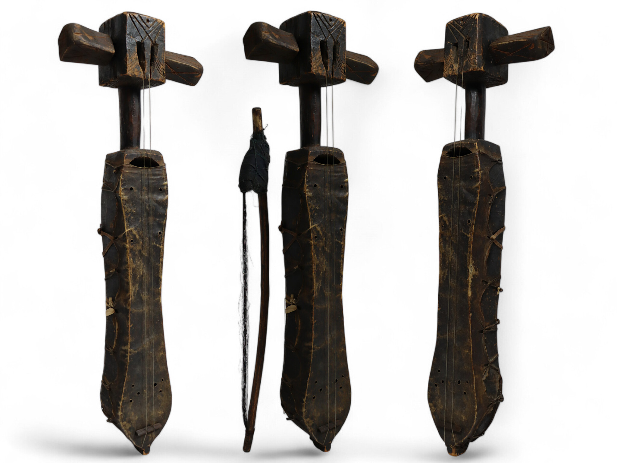 antik sehr seltener orient exotische Musikinstrument afghanistan Nuristan kohistan Sarangi Nr:25B