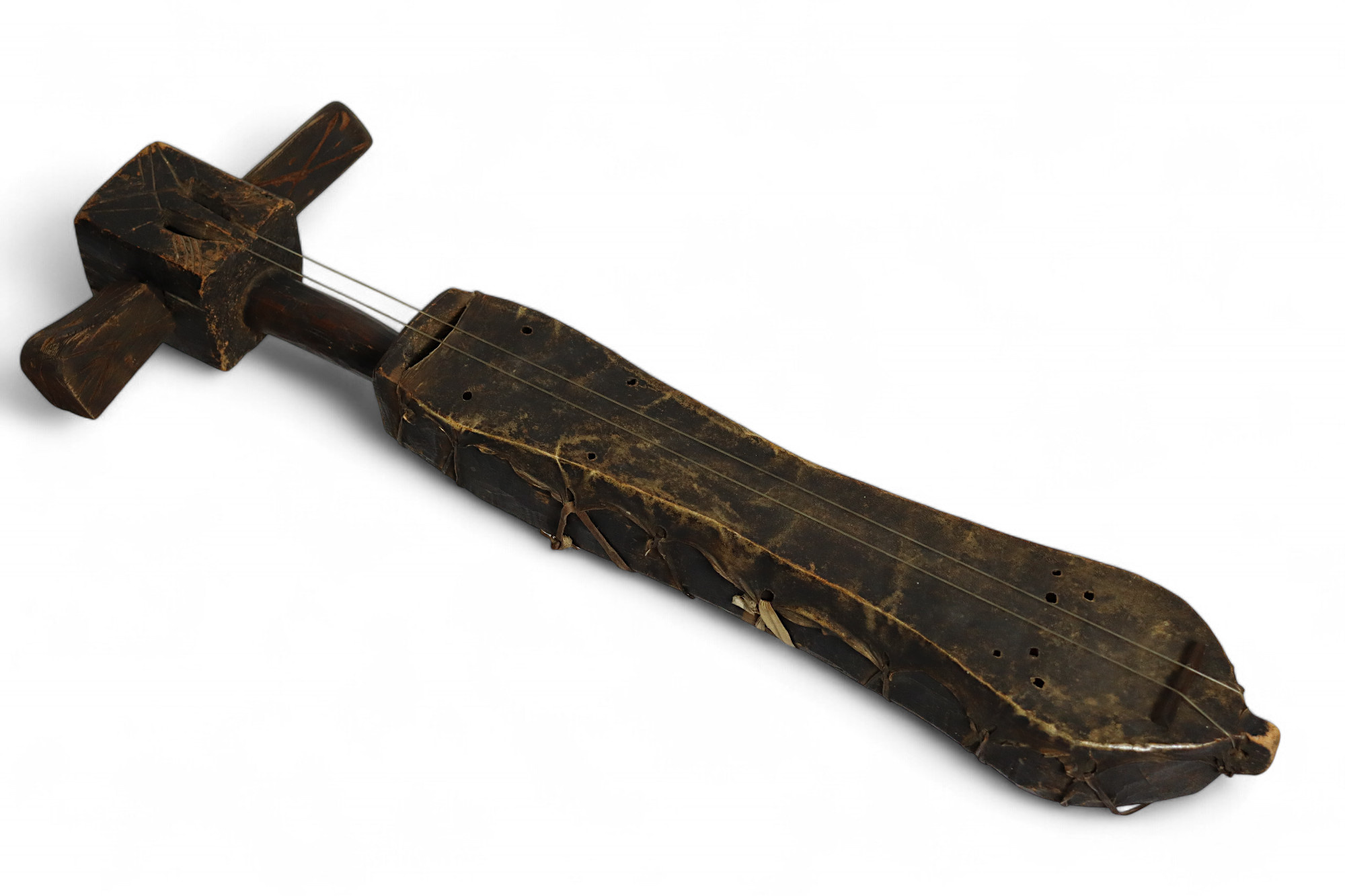 antik sehr seltener orient exotische Musikinstrument afghanistan Nuristan kohistan Sarangi Nr:25B