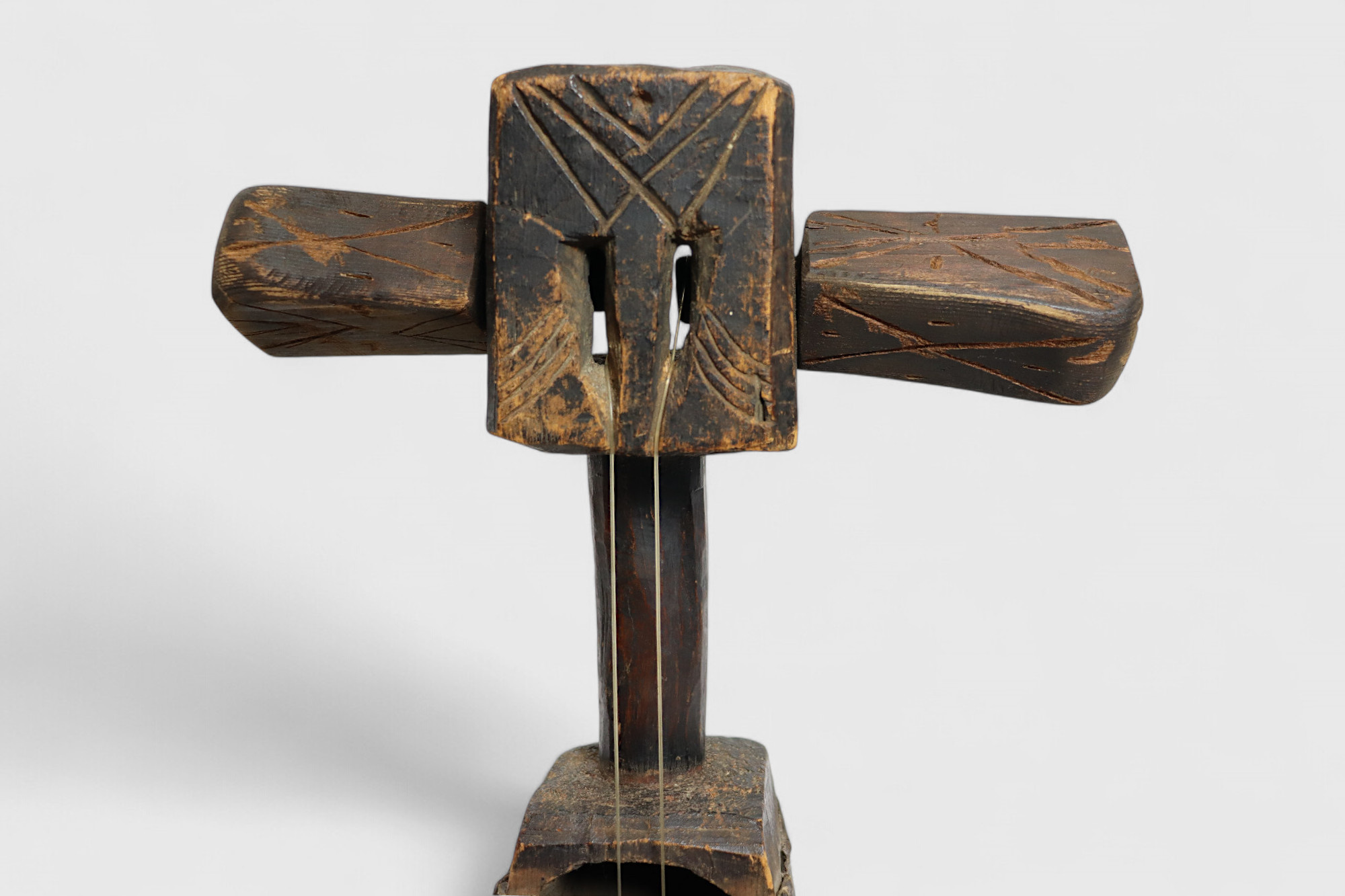 antik sehr seltener orient exotische Musikinstrument afghanistan Nuristan kohistan Sarangi Nr:25B