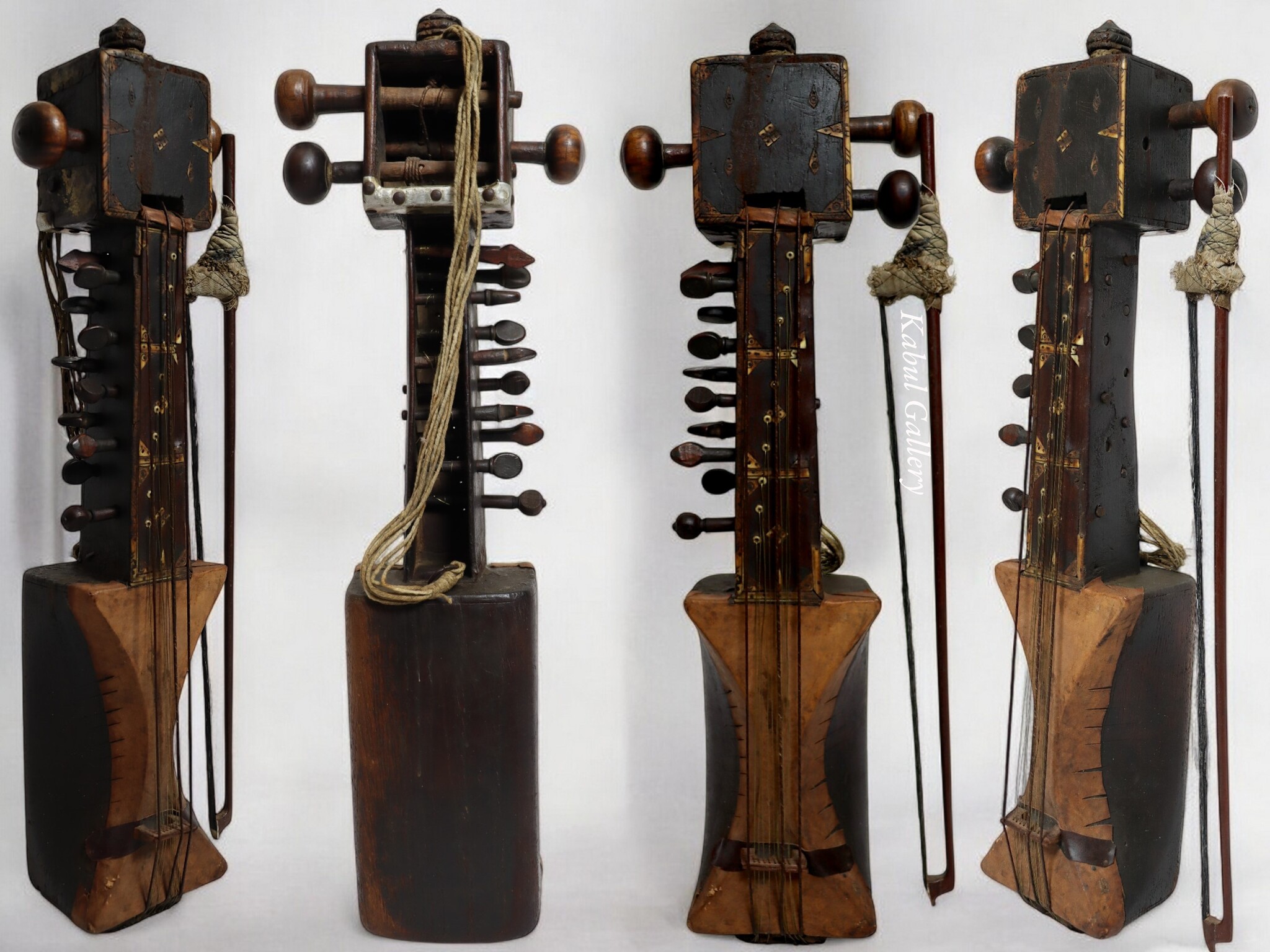 antik sehr seltener orient exotische Musikinstrument afghanistan   Sarangi Nr:25AFG