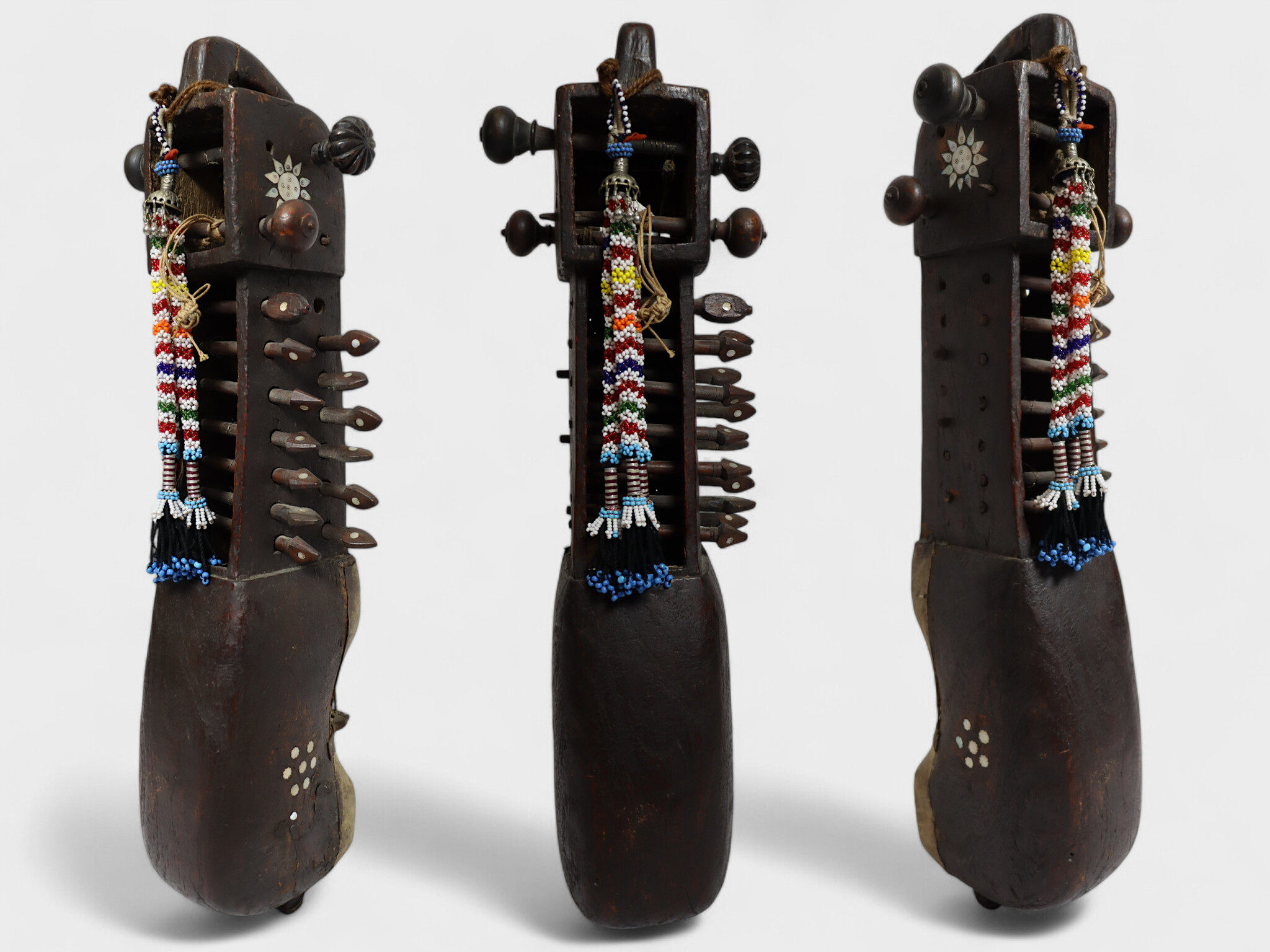 Antique rare original orient exotic musical instrument afghanistan Nuristan kohistan Sarangi. antique afghanistan   25/AFG