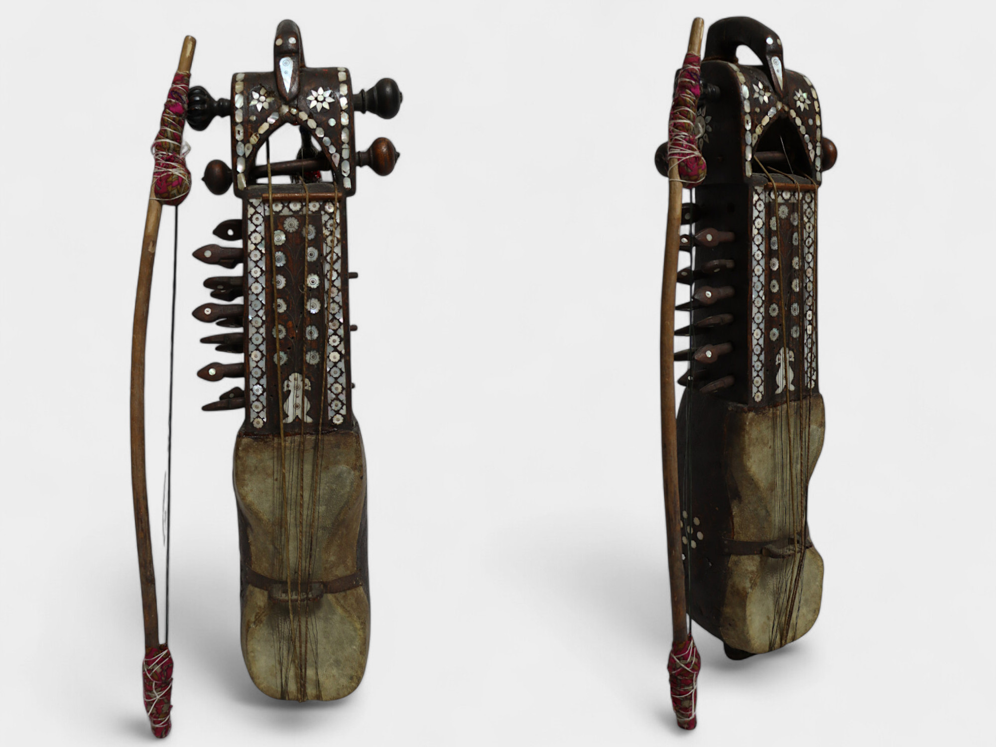 Antique rare original orient exotic musical instrument afghanistan Nuristan kohistan Sarangi. antique afghanistan   25/AFG