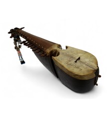 antique traditional folk musical instrument Afghanistan Rubab rabab rabab mother of pearl inlay 25-1