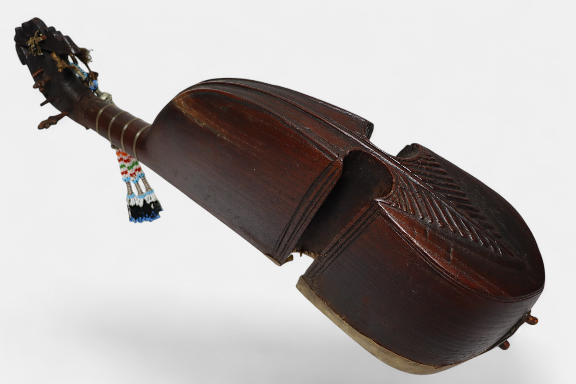 antique traditional folk musical instrument Afghanistan Rubab rabab rabab mother of pearl inlay 25-1