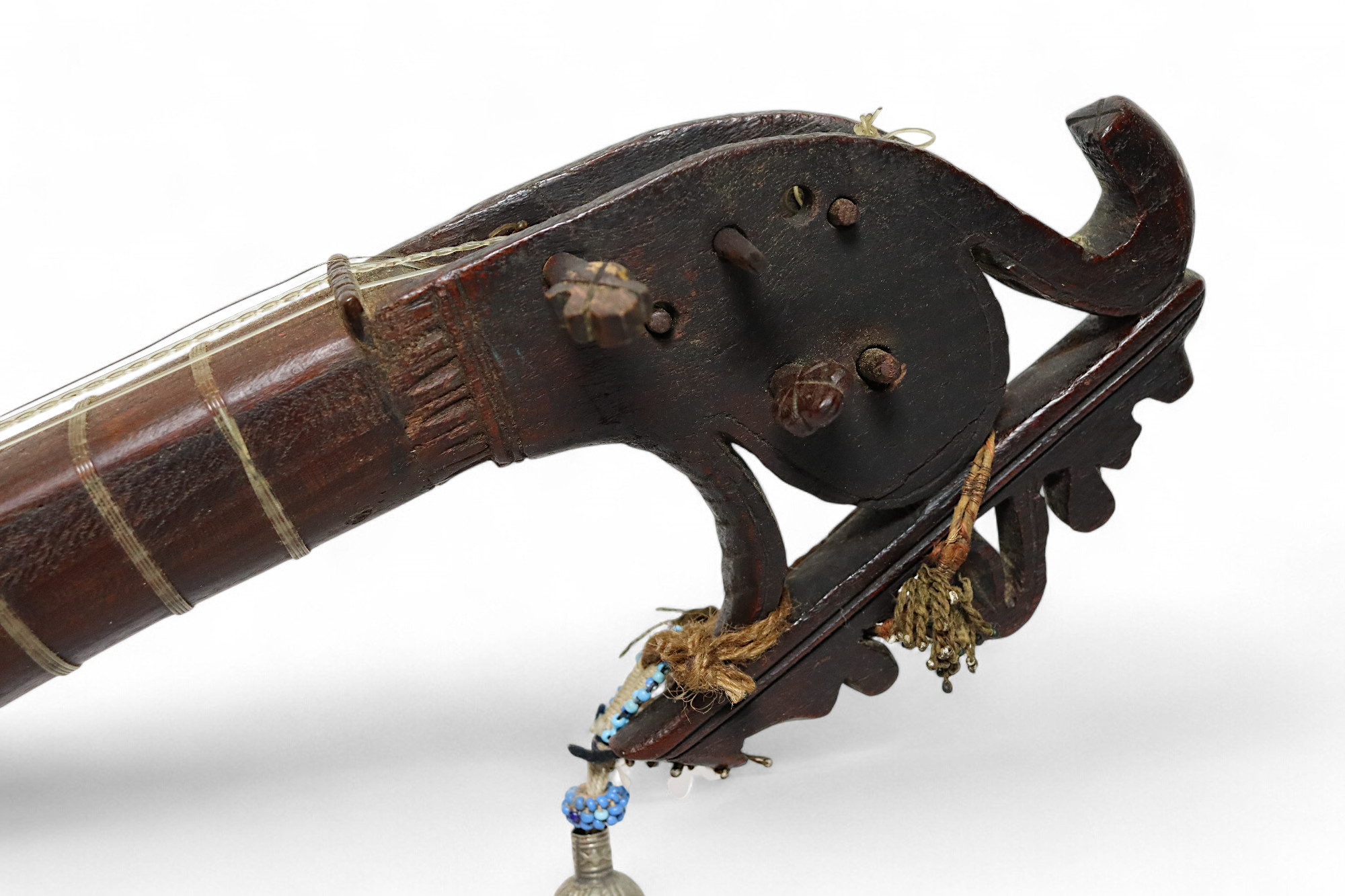 antique traditional folk musical instrument Afghanistan Rubab rabab rabab mother of pearl inlay 25-1